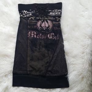 Sexy SALVAGE Strapless Dress Distressed Black M